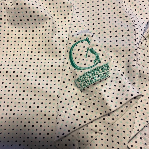 FootJoy White Polka Dot Polo Shirt - Picture 3 of 3
